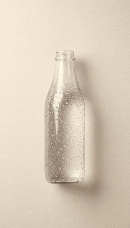 Hand-Blown Glass Water Bottle